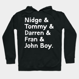 Love Hate Names List Hoodie